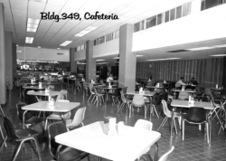 Building 349's Cafeteria Seating Area.  [Wings]