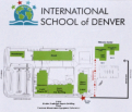 Map showing original Lowry AFB buildings re-purposed as the “International School of Denver,” also indicating former building usage prior to conversion.  [George Blood]