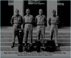 MSgt. Robert H. Willard, TSgt. Adolph P. Schneider, SSgt. Francis J. Johnson, MSgt. Richard J. Kipp; Graduates Aerial Photo Class No. 05057  (Wings; 5 May 1947)