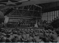 Segments of the Glenn Miller Story were filmed in 1953 at Lowry AFB in what is now known as Hanger #1, Bldg. 401.  [Wings]