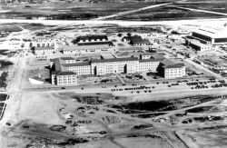 Building 349: Barracks, photo school, and Base Headquarters, Lowry AFB, CO.  [Wings]
